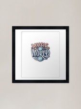 Listing image for Music On, World Off - Vintage Music Framed Wall Art Poster Canvas Print Picture