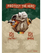 Listing image for Poster Protest The Hero North America Tour 2024 poster, music lovers decor
