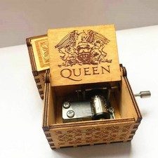 Listing image for Music Box Hand Carved Wind Up Mechanism Plays Bohemian Rhapsody Music