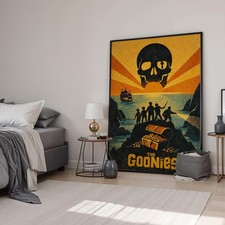 Listing image for The Goonies Retro Minimal Movie Art Print | Film Poster | Canvas & Framed