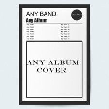 Listing image for Custom Fine Art Album Poster Any Band Any Album Created A4 Wall Art Man Cave