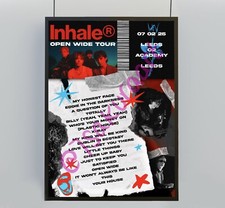 Listing image for Inhaler Band Setlist Poster, Inhaler Open Wide Tour Art Print Poster Eli Hewson