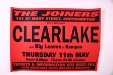Listing image for Clearlake Band Poster Joiners Arms Indie Small Venue 11th May circa 1992–1995