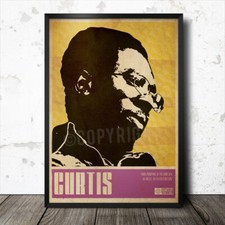Listing image for Curtis Mayfield Art Poster Music Soul Funk Otis Redding James Brown
