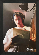 Listing image for Eminem in the recording studio Framed Wall Art Poster Canvas Print Picture