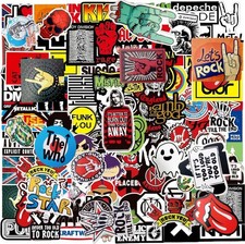Listing image for Rock and Roll 100PCS Trendy Music Band Stickers Packs for Adults Teens, Vinyl Wa