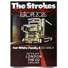 Listing image for The Strokes Poster UK Tour Gig Concert print For Rock Fans A5 A4 A3