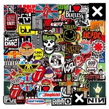 Listing image for Rock and Roll Music Stickers, 200Pcs Trendy Music Band Stickers Packs for Classi