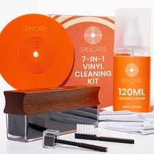 Listing image for SPINCARE Vinyl Record Cleaning Kit 7-in-1 LP Album Cleaner Set