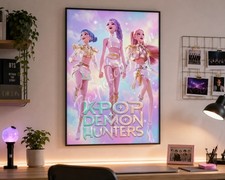Listing image for K Pop Demon Hunters Poster | A4 A3 A2 Anime Kpop Wall Art Bedroom Decor Print