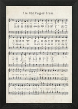 Listing image for Hymn The Old Rugged Cross Framed Wall Art Poster Canvas Print Picture
