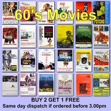 Listing image for Poster Classic Movie Posters 1960s 60s Film Poster Films HD Borderless Printing
