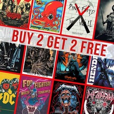 Listing image for Music Posters Rock Band Gig Concert Poster Wall Art PREMIUM QUALITY PRINTS