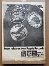 Listing image for PURPLE RECORDS DEEP PURPLES RECORD LABEL POSTER SIZED original music press adver