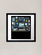 Listing image for Recording Studio Technology Audio E Framed Wall Art Poster Canvas Print Picture