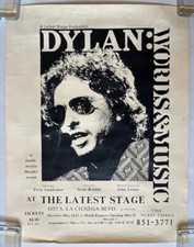 Listing image for BOB DYLAN Words & Music At The Latest Stage 1987 US stage Production POSTER