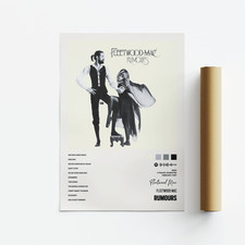 Listing image for Fleetwood Mac, Rumours, Album Art Poster, Print, Music, Tracklist