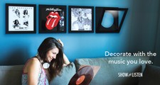 Listing image for 8 x 12" VINYL LP RECORD DISPLAY FRAME BLACK ~ INTERCHANGEABLE DISPLAY SYSTEM