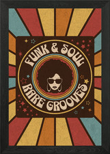 Listing image for Funk and Soul Music Framed Wall Art Poster Canvas Print Picture