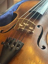 Listing image for Antique German Saxon Violin c1890 Stradivari Model Flamed Maple