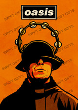 Listing image for Oasis Poster C Music Icon Indie Band A2, A3, A4, A5