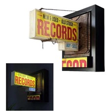 Listing image for Record Store Wall Light Vintage Vinyl Record Shop Marquee Sign Home Decor UK