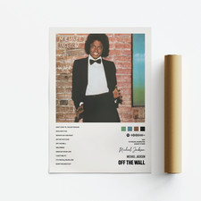 Listing image for Michael Jackson, Off The Wall, Album Art Poster, Print, Music, Tracklist