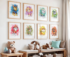 Listing image for Paw Patrol Boys Bedroom Prints, Nursery Wall Art, Kids Room Decor, Kids Wall Art