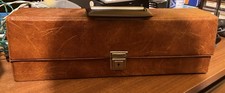 Listing image for Retro Cassette Audio Tape Storage Case Brown Vintage