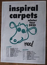 Listing image for INSPIRAL CARPETS concert poster – 2025 tour live band music show gig memorabilia