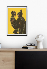 Listing image for A4 CAT WOMAN AI BATMAN YELLOW MUSIC FILM ART RETRO POSTER CULTURE PRINT