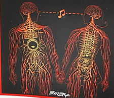 Listing image for EMEK Music Love Couple Brain Screenprint Mini Art Print Handbill PDX Pop Now