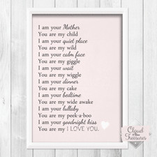 Listing image for Cute little girl PRINT ONLY a4 Gift Picture nursery bedroom wall art quote verse