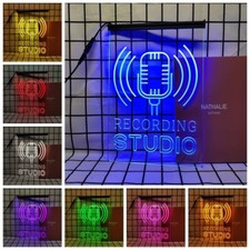 Listing image for RGB Multicolour Recording Studio Microphone On Air LED Neon Sign Home Decor led