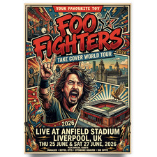 Listing image for Foo Fighters Concert Poster 25 & 27 June 2026 Liverpool For Foo Fighters Fan
