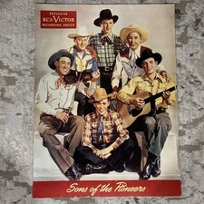 Listing image for Vintage Sons of the Pioneers Large RCA Record Label Poster