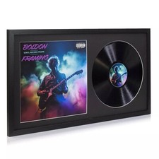 Listing image for 12" Vinyl LP Record and Album Cover Black Frame Memorabilia Wall Art Display