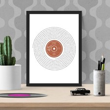 Listing image for Custom Vinyl Lyric Music Print, First Dance Song, Personalised Record Art,