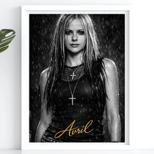 Listing image for A3 Music Fan Portrait Poster Wall Art Print Gift Home Decor AVRIL