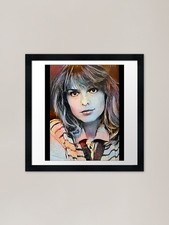 Listing image for Art woman songwriter color retro Fr Framed Wall Art Poster Canvas Print Picture