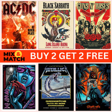 Listing image for MUSIC POSTERS ROCK BAND GIG CONCERT POSTER WALL ART PREMIUM QUALITY PRINTS