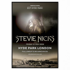 Listing image for Stevie Nicks Concert Poster 12th July Hyde Park London For Stevie Nicks Fan