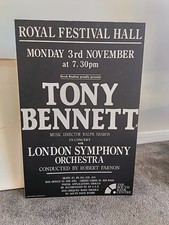 Listing image for Vintage Tony Bennett London Symphony Orchestra Concert Poster Board