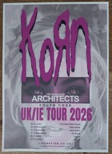 Listing image for Korn - live band music show 2026 promotional tour concert gig poster