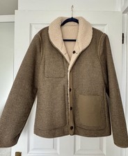 Listing image for Ted Baker Mens Reversible Wool Coat Houndstooth Borg Activist Patch Pocket UK S