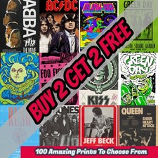 Listing image for Vintage Rock Band Concert Posters Prints Gifts Wall Art Home Decor