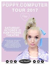 Listing image for POPPY "COMPUTER TOUR 2017" PORTLAND CONCERT POSTER - Electropop, Ambient Music