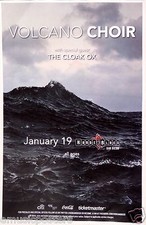 Listing image for VOLCANO CHOIR / THE CLOAK OX 2014 SAN DIEGO CONCERT TOUR POSTER - Ambient Music